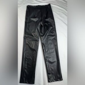 Paul Harris Design - Black Pleather Pants - Women’s Size 6